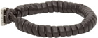 Salvatore Ferragamo Brown Gancini Bracelet