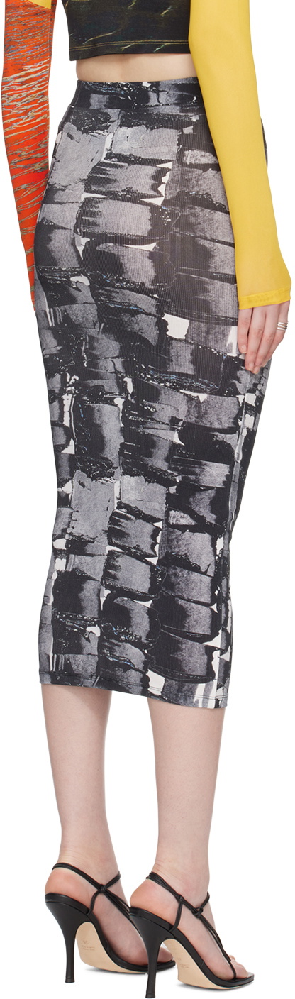 Louisa Ballou Multicolor Graphic Midi Skirt