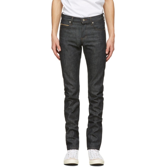 Photo: Naked and Famous Denim Indigo Chinese New Year Gold Ox Super Guy Jeans