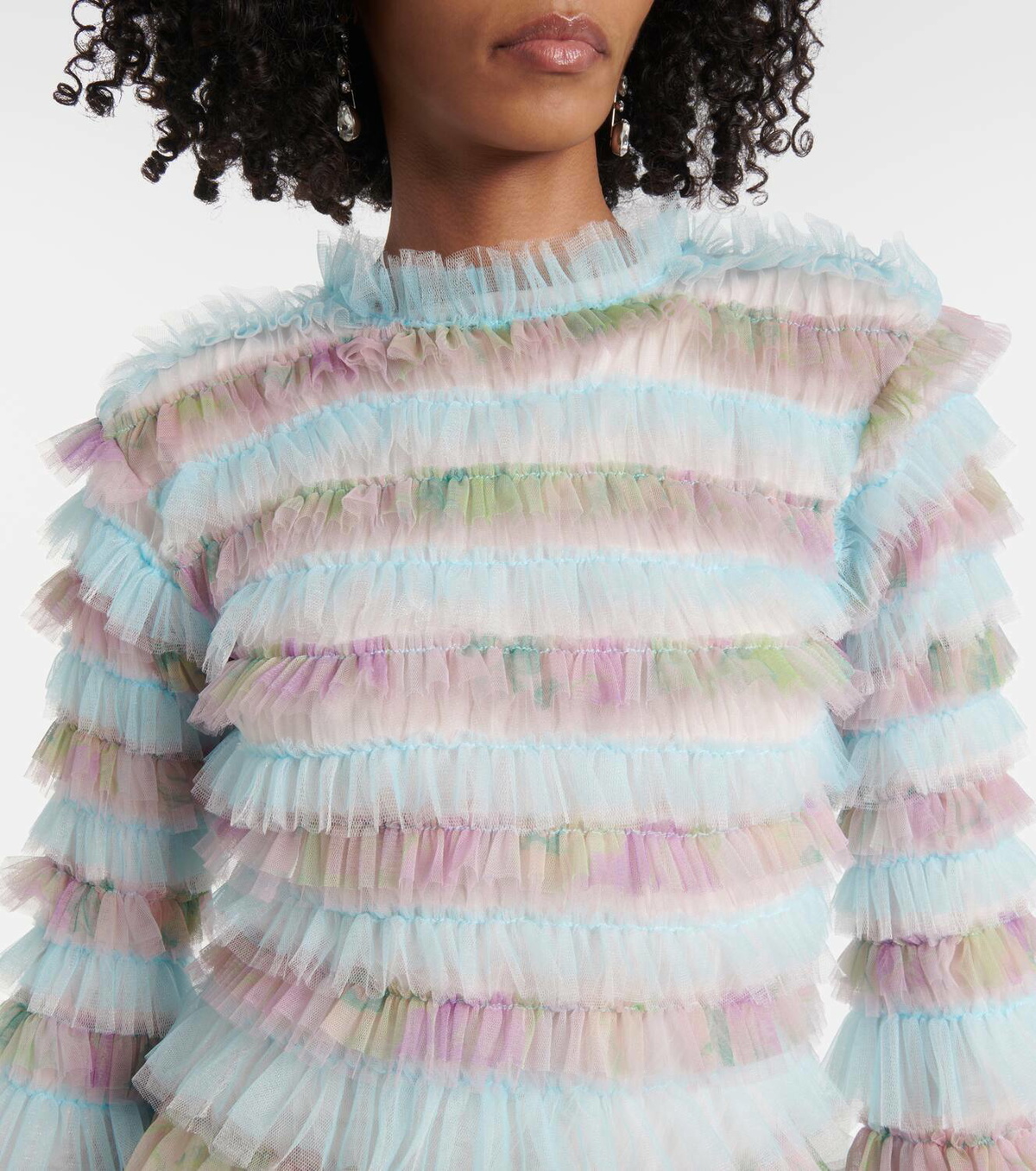 Susan Fang Tiered tulle minidress