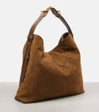 Gucci Maxi Horsebit Large suede tote bag