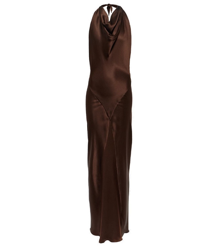 Photo: Loewe Halterneck silk satin maxi dress