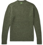 Sid Mashburn - Ribbed Mélange Wool Sweater - Green