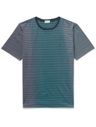 SAINT LAURENT - Dégradé Striped Cotton-Jersey T-Shirt - Blue - S