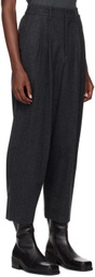 LE17SEPTEMBRE Gray Belted Trousers