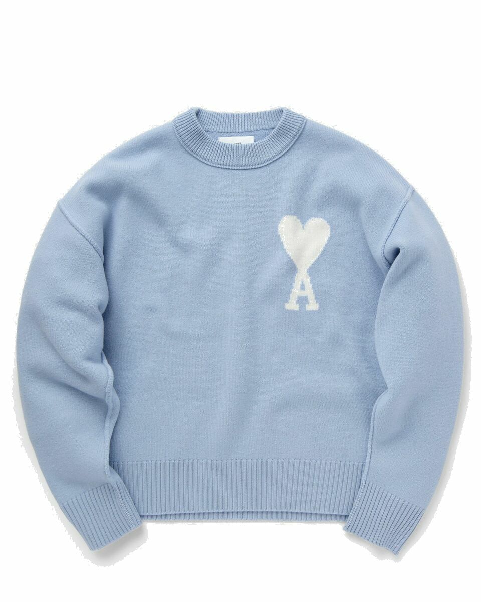 Photo: Ami Paris Off White Adc Sweater Blue - Mens - Pullovers
