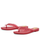 Melissa Women's x Ganni Thong Kitten Heel Sandals in Red