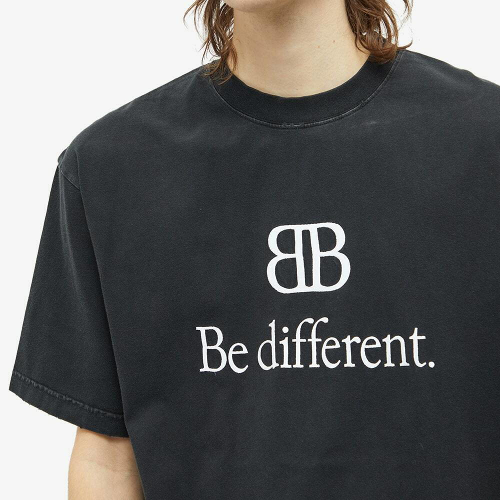 Balenciaga Men's Be Different T-Shirt in Black/White Balenciaga