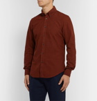 Boglioli - Slim-Fit Button-Down Collar Cotton-Corduroy Shirt - Red