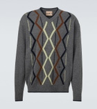 Plan C Intarsia wool and cashmere sweater