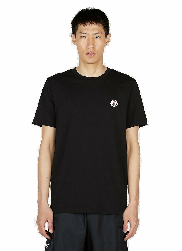 Photo: Moncler Logo Patch T-Shirt male Black