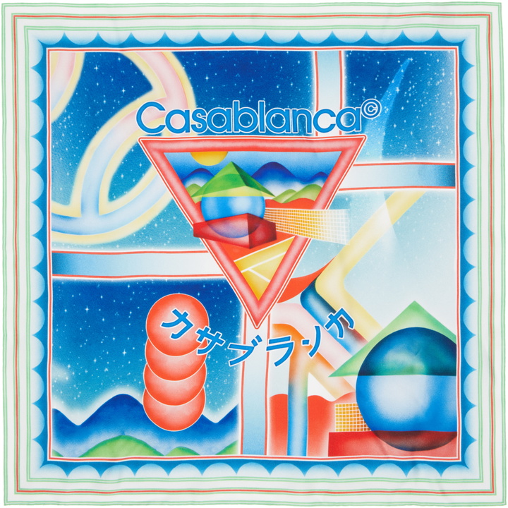 Photo: Casablanca Multicolor Medium Silk Scarf