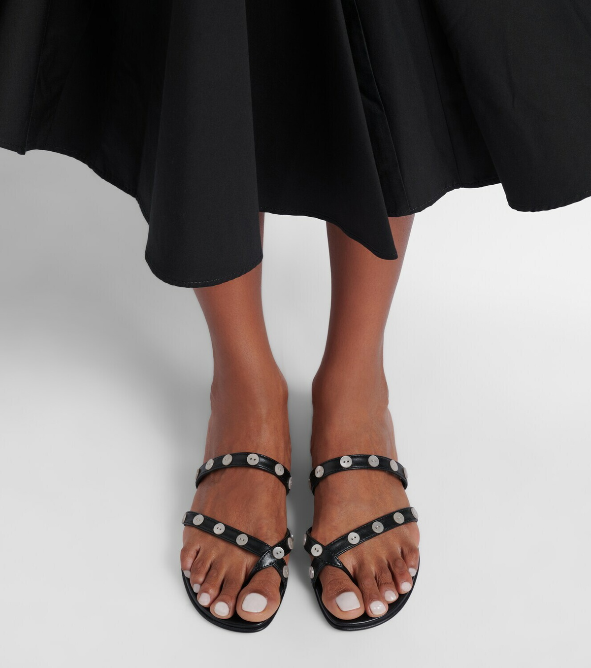 Manolo Blahnik Irafli embellished leather thong sandals