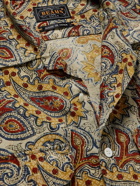 BEAMS PLUS - Slim-Fit Convertible-Collar Paisley-Print Cotton-Poplin Shirt - Neutrals