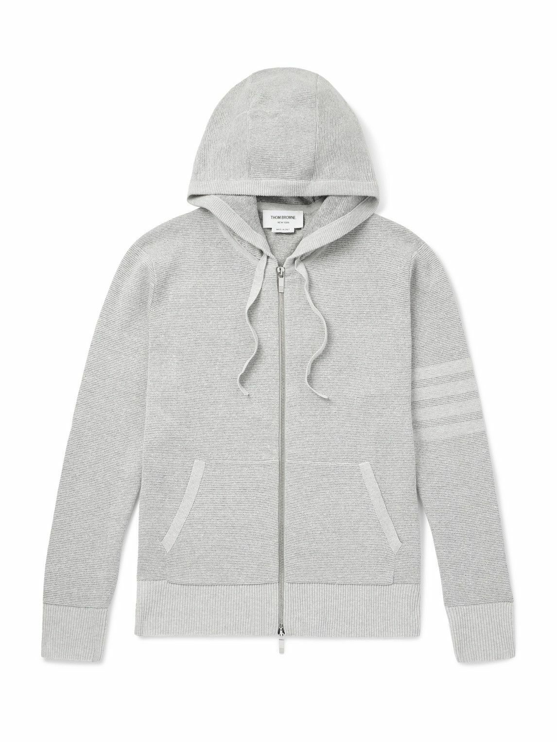 Thom Browne - Intarsia-Knit Striped Textured Linen and