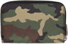 Dolce & Gabbana Green Reborn To Live Camouflage Zip Wallet