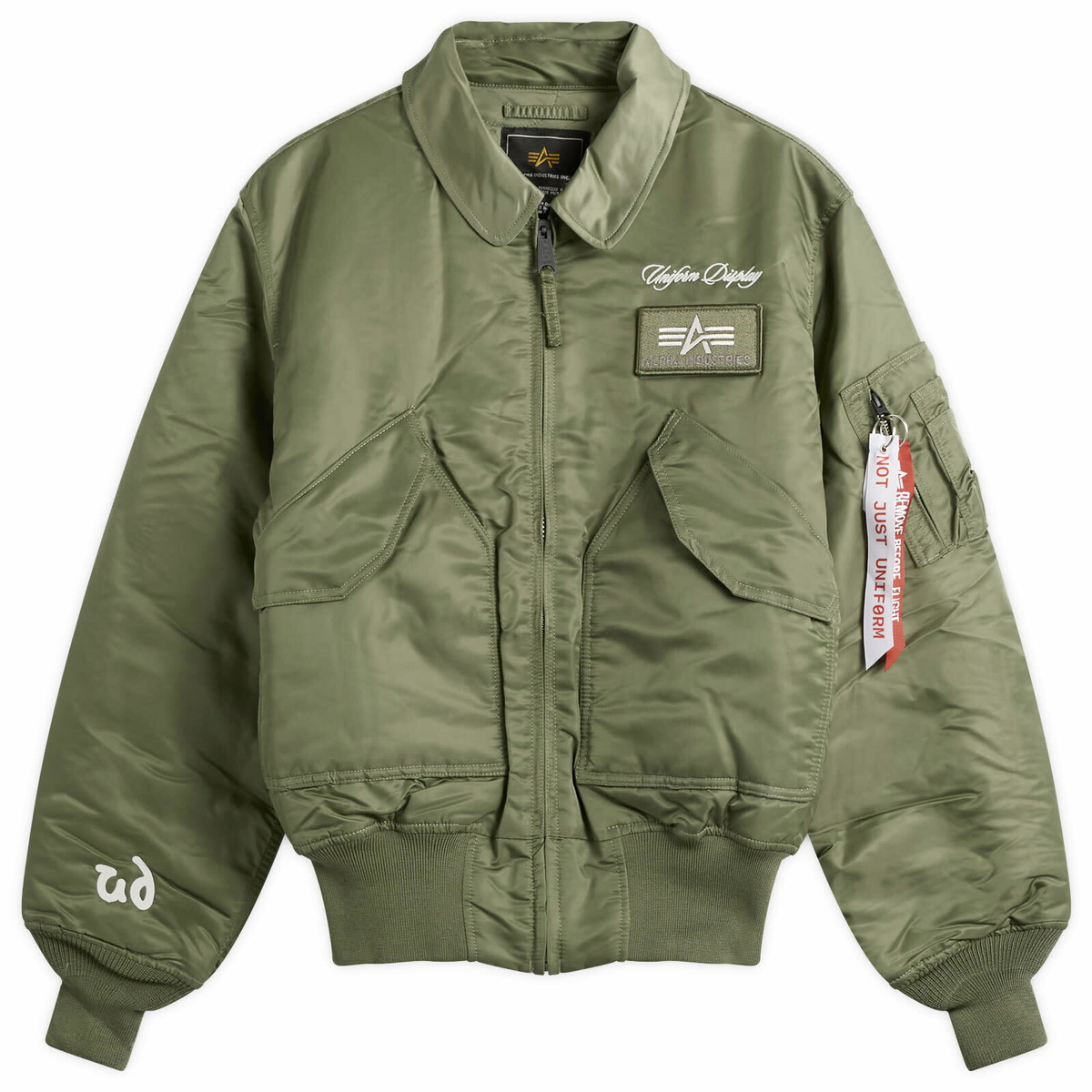 Gosha Rubchinskiy Green Denim Bomber Jacket Gosha Rubchinskiy