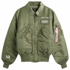 Alpha Industries Men's x Uniform Display CWU-45 Bomber Jacket - END. Exclusive in Green