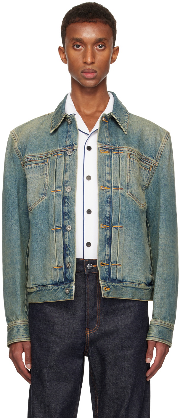 Ferragamo Blue Trucker Denim Jacket