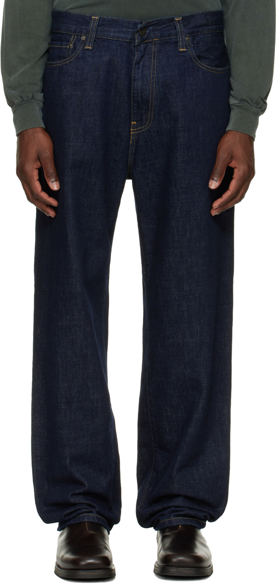 Carhartt Work In Progress Navy Aaron Jeans