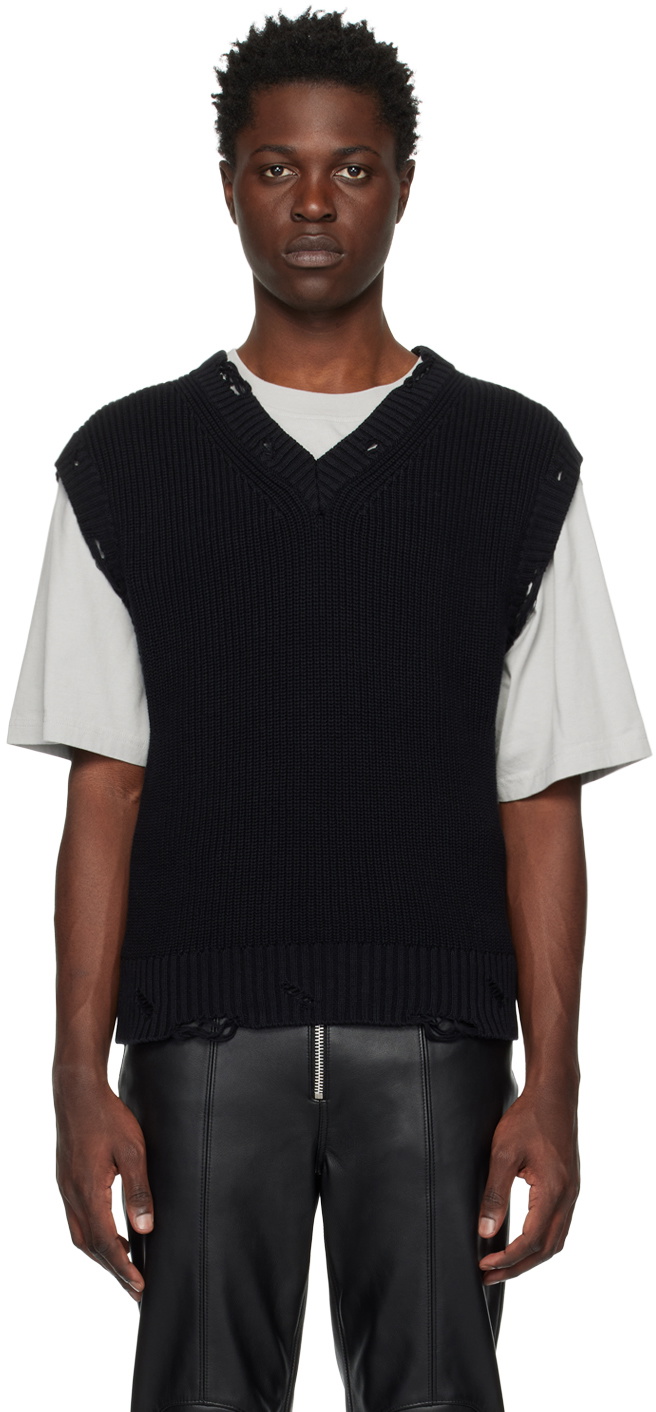 Han Kjobenhavn Black Distressed Vest