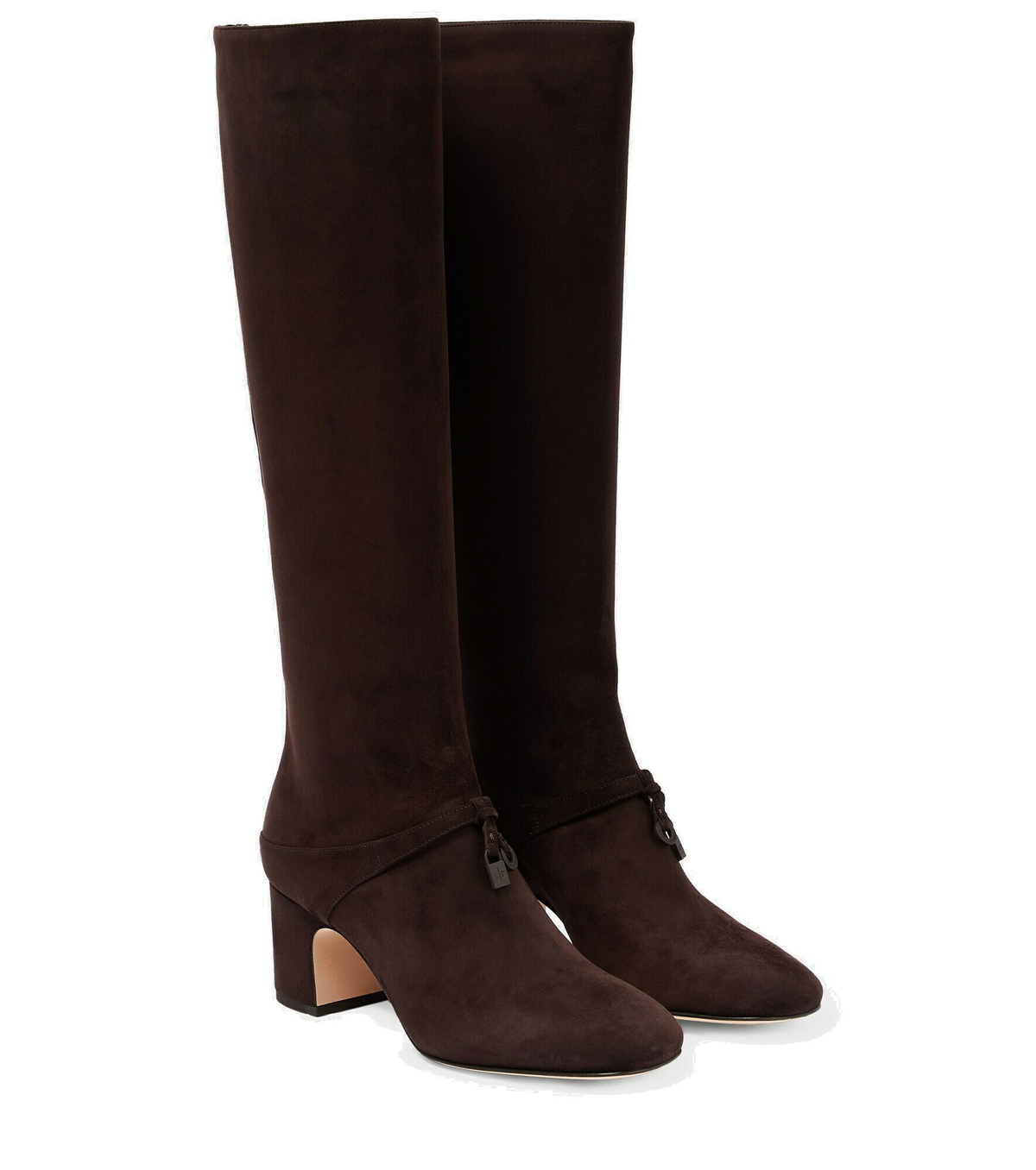 Loro Piana - Maxi Charms suede knee-high boots Loro Piana