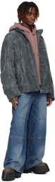 Juun.J Gray Organza Padded Jacket