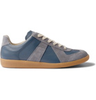 MAISON MARGIELA - Replica Leather and Suede Sneakers - Blue