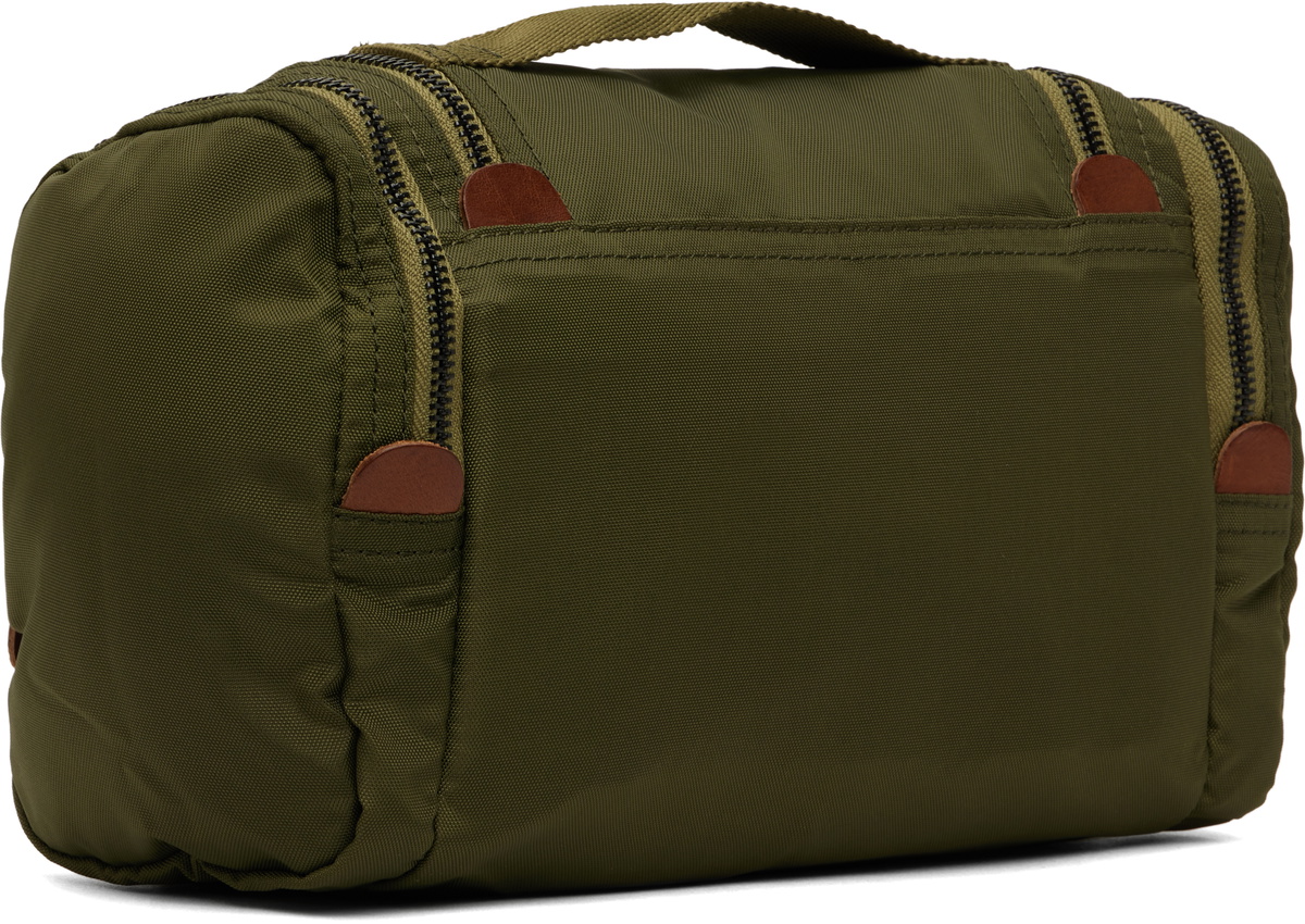 RRL Khaki Nylon Canvas Travel Kit Pouch RRL