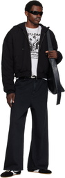 LU'U DAN Black Wadded Hoodie