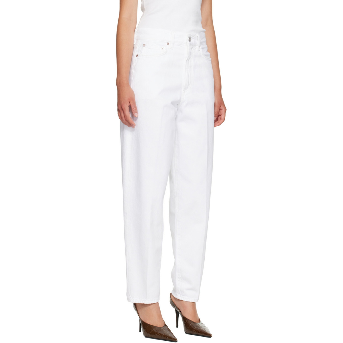 AGOLDE White 80's Jeans