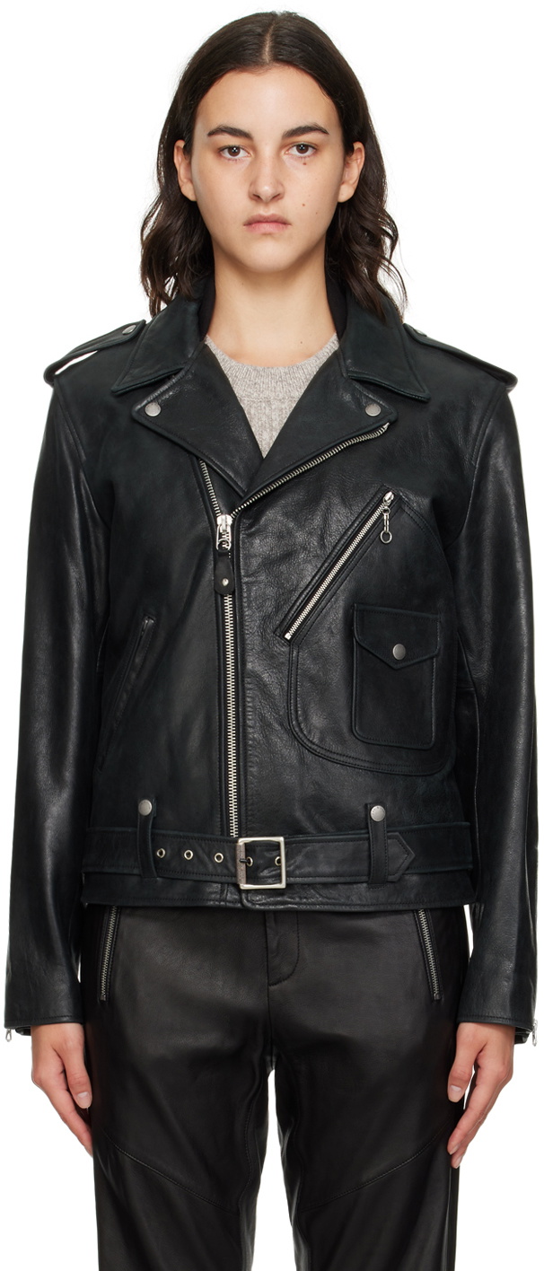 rag & bone Black Dallas Leather Jacket