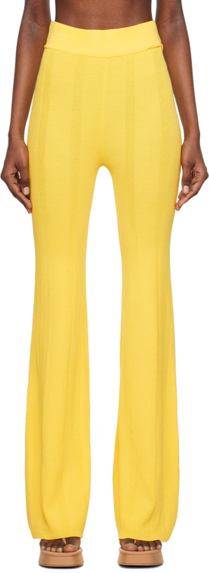 Photo: REMAIN Birger Christensen Yellow Straight-Leg Lounge Pants