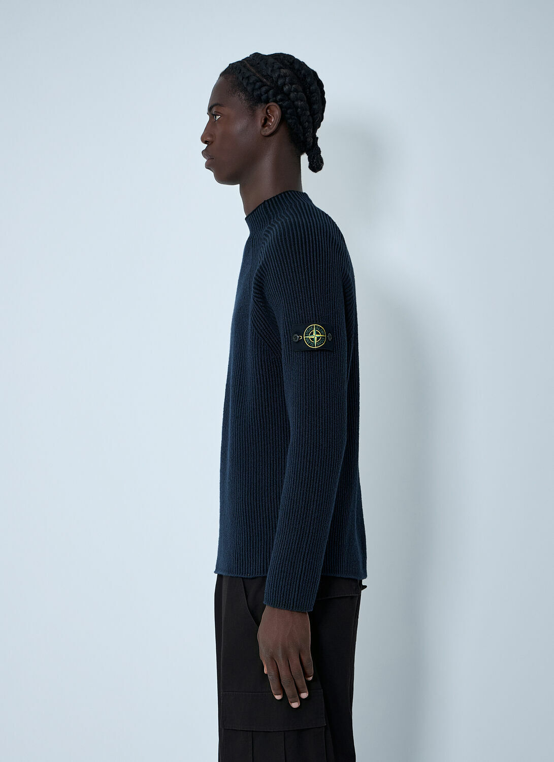 Stone Island Rib Logo Patch Sweater