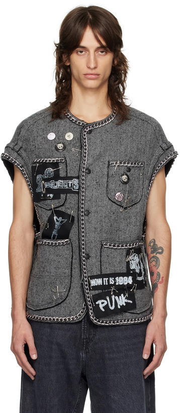 Photo: R13 Gray Sleeveless Jacket