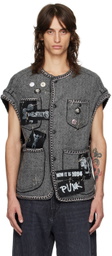 R13 Gray Sleeveless Jacket