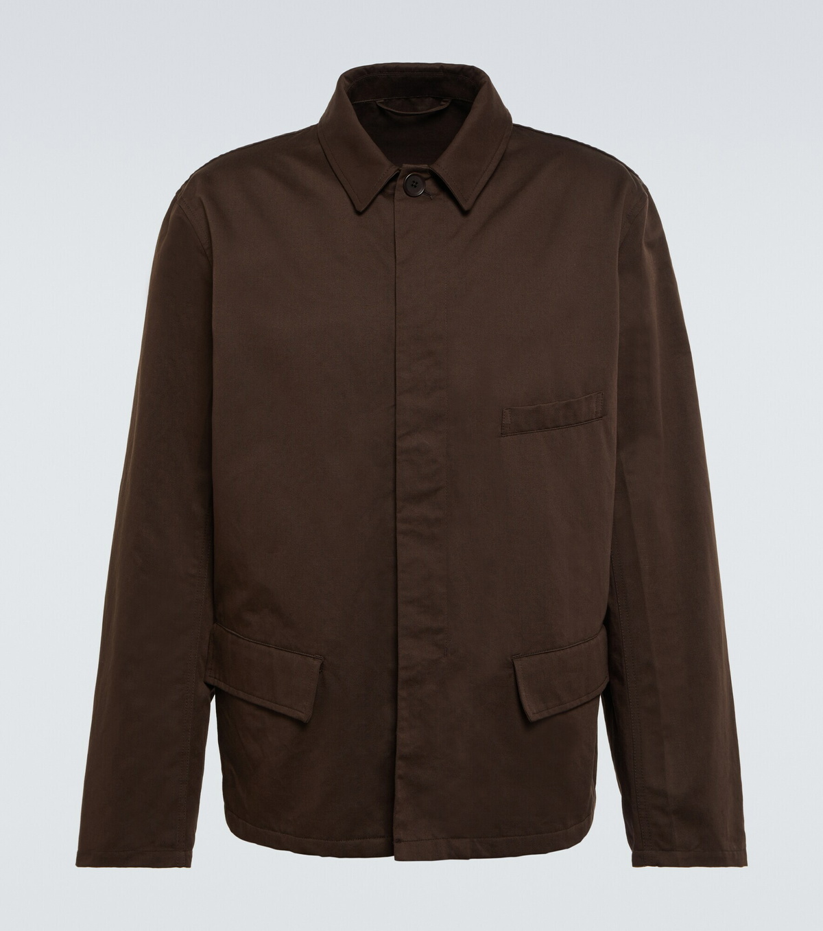 Lemaire Cotton/Linen Workwear Overshirt - Terracotta