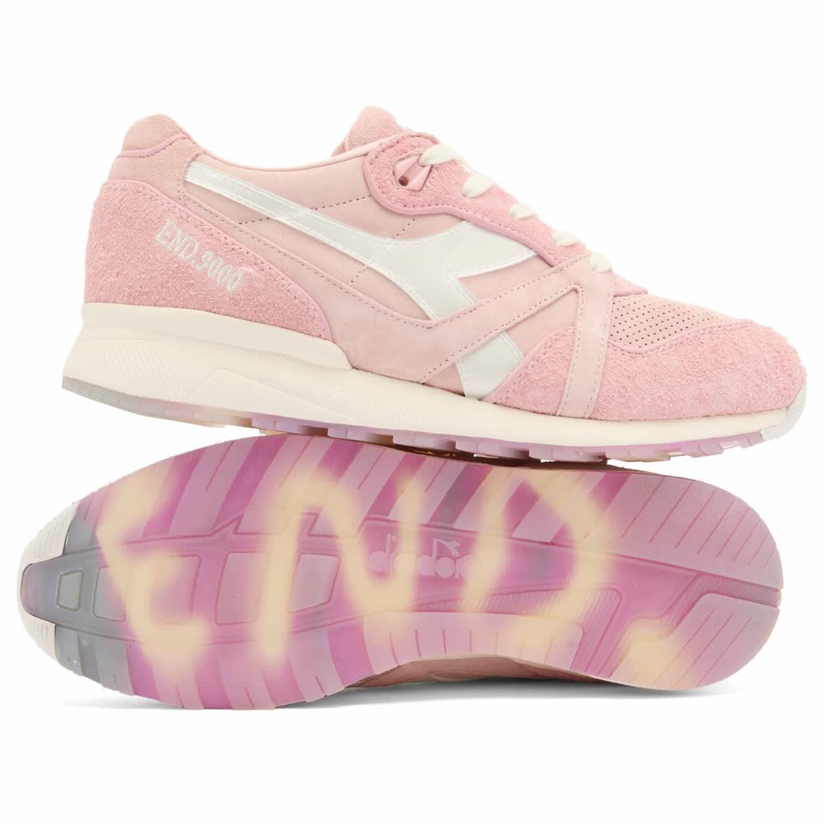 END. x Diadora N9000 Sneaker in Pink