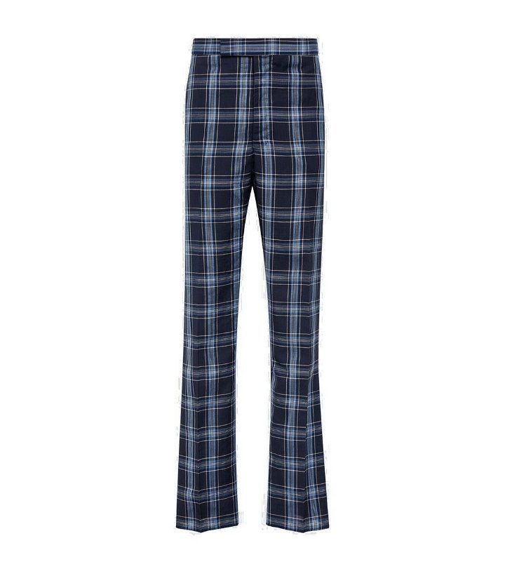 Photo: Thom Browne Checked wool and linen pants