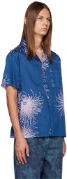 Double Rainbouu Blue Printed Shirt