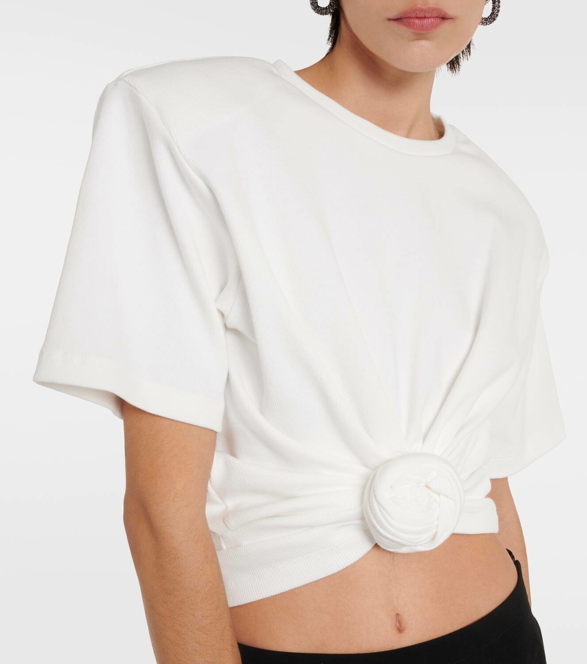 Magda Butrym Gathered cotton jersey top Magda Butrym