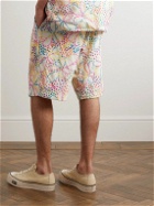 Monitaly - Straight-Leg Embroidered Cotton Shorts - Neutrals