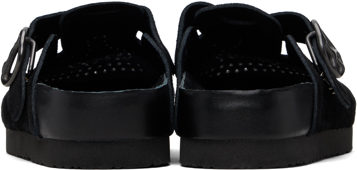 NEEDLES Black Suede Clog Slip-on Loafers Needles
