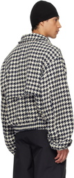 Reese Cooper Navy & White Houndstooth Storm Flap Jacket