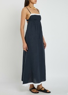 Bec & Bridge Elyce Linen Maxi Dress Navy