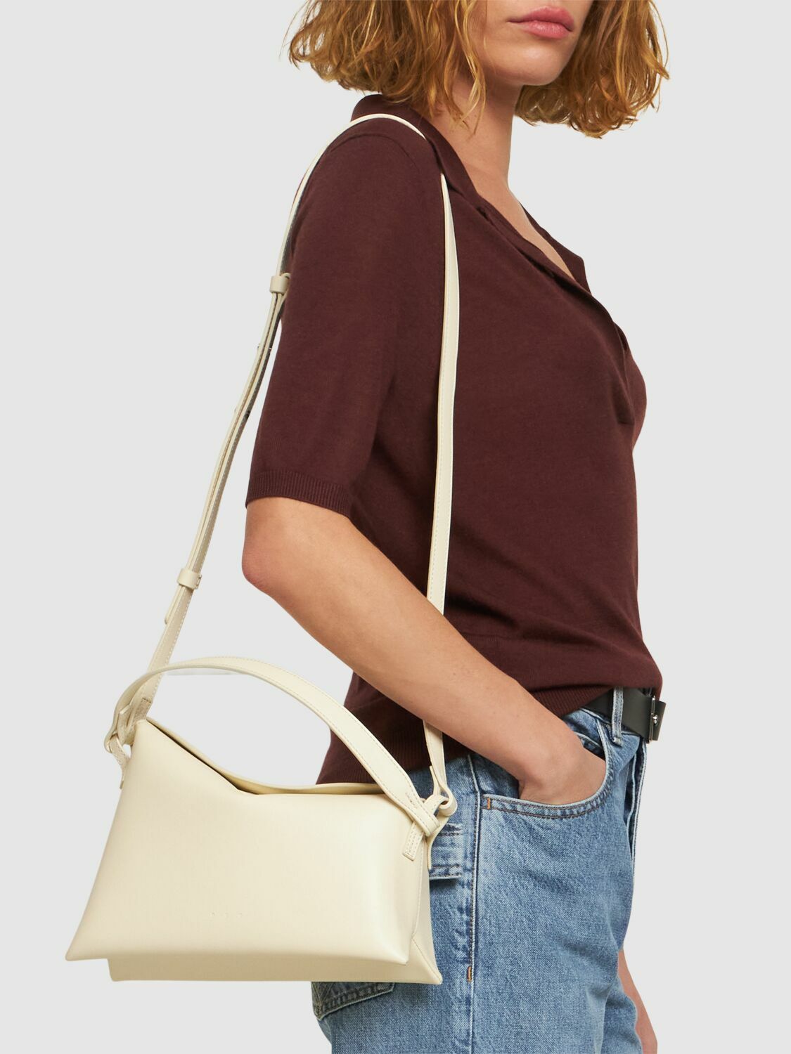 【関税込み】Aesther Ekme ブラウン ミニ Lune バッグ AESTHER EKME Brown Mini Lune Bag - Shoulder Bags - Compare