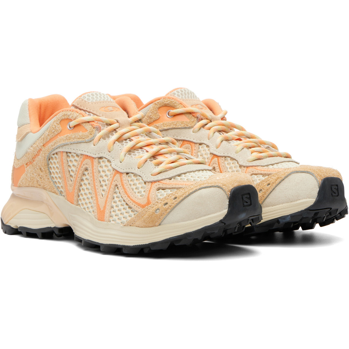 Salomon Beige & Orange XT-Whisper Embroidery Sneakers