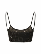 DIESEL Embroidered Tulle Bra Top