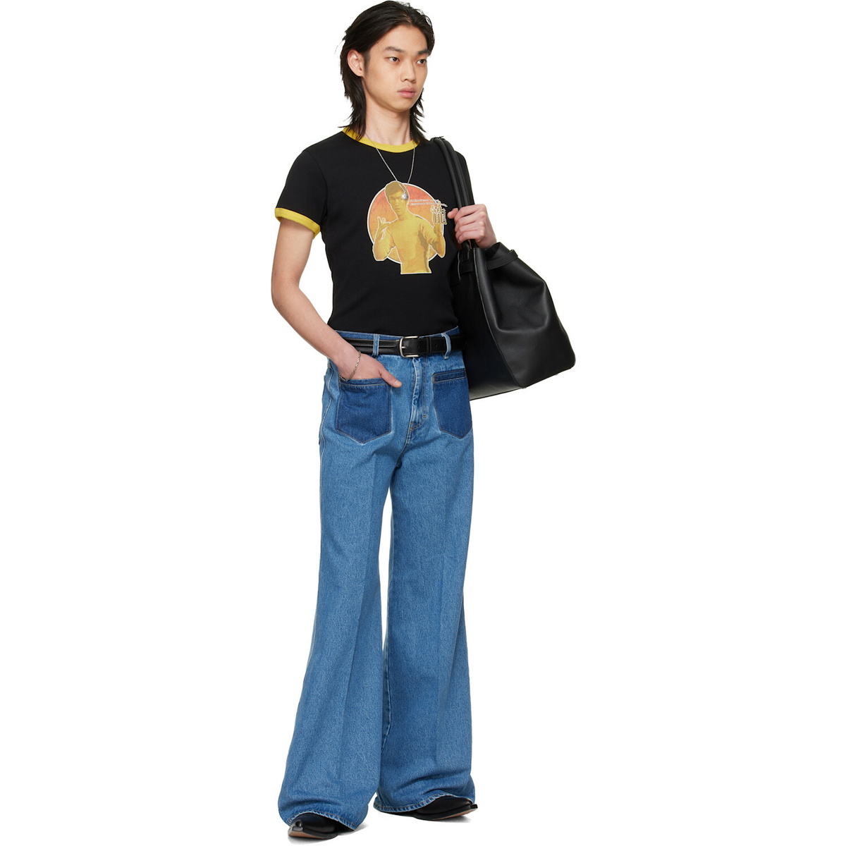 LU'U DAN BRUCE LEE x LỰU ĐẠN Black Ringer T-shirt