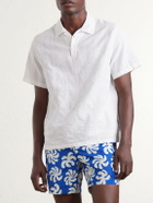 Onia - Cotton and Linen-Blend Polo Shirt - White